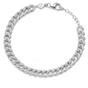 Bracelet en argent sertie de zirconium Naiomy Silver - Femme - Marea - N2A55