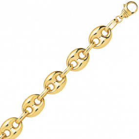 Bracelet en or Grain de Caf 14 mm - 19g Eshana - 2397-B 