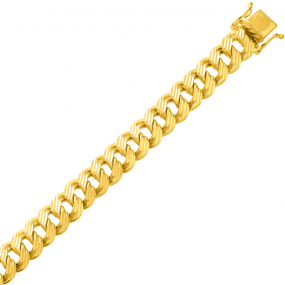 Bracelet en or maille Gourmette 9mm - 31.6g Stefania - 502.9