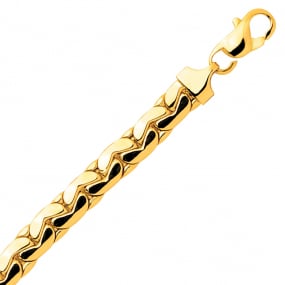 Bracelet en or maille haricot 6 mm - 11.05g Halia - 2444-B