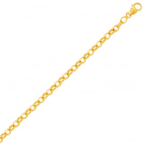 Bracelet en or maille jaseron ovale 2mm - 3.05g Lise - C23-B