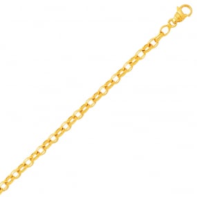 Bracelet en or maille jaseron ovale 3mm - 5.4g Loane - C24-B