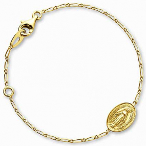 Bracelet Enfant Mdaille Miraculeuse Augis  en Or Jaune  Isabella J7438X0000
