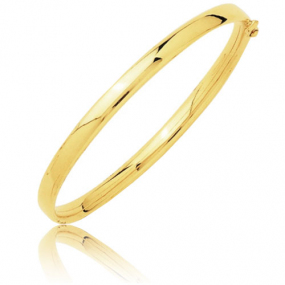 Bracelet jonc flexible or jaune  en Or Jaune 9.35g large de 5 mm Aliya - 376.5PM