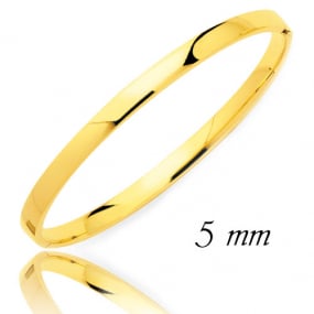 Bracelet Jonc or en Or Jaune 10.5g large de 5 mm Isabella - 371.5