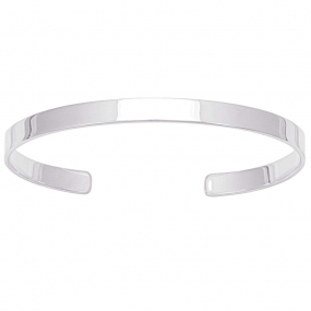 Bracelet jonc rigide en argent 5mm  large de 5 mm- diamtre de  - Katia - 233046