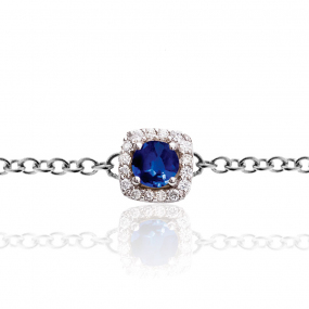 Bracelet One More saphir bleu et diamants  0.11 ct - Salina -047571SA
