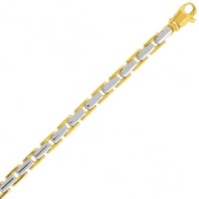 Bracelet or jaune et blanc 4.5mm - 11.85g Juliette- 7302G