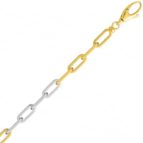 Bracelet or jaune et blanc 4mm - 5.1g Kendra- 7031-B