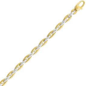 Bracelet or jaune et blanc 4mm - 8.1g Audrey- 7306G-B