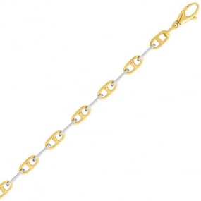 Bracelet or jaune et blanc 5mm - 6.5g Zolie- 741.1G-B