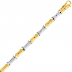 Bracelet or jaune et blanc 5mm - 8g Enora- 7315G-B