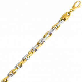 Bracelet or jaune et blanc 6mm - 10.5g Akira- 656G.06-B