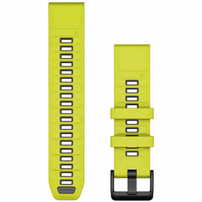 Bracelet QuickFit 22 mm Amp Yellow/Graphite Silicone - Garmin - 010-13392-08