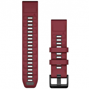 Bracelet QuickFit 22 mm Marsala/Graphite Silicone - Garmin - 010-13392-06