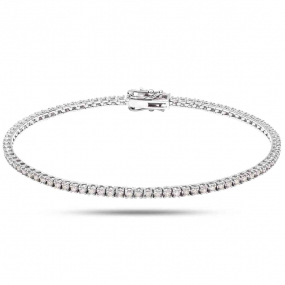 Bracelet rivire de diamants  1 ct Diamant Blanc G-VS en Or Blanc - Analle - JM-BRAC05