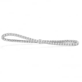 Bracelet rivire de diamants  3 ct Diamant Blanc G-VS en Or Blanc -  - B1486