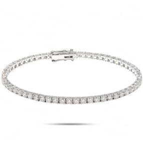 Bracelet rivire de diamants  4.5 ct Diamant Blanc G-VS en Or Jaune - Lola - JM-BRAC03