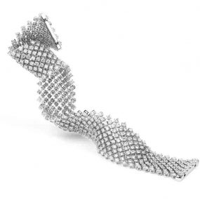 Bracelet rivire de diamants   Diamant Blanc G-SI en Or Blanc - Margot - B9307