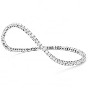 Bracelet Rivire de Diamants Extensible  2.2 ct Diamant Blanc G-VS en Or Blanc -  - B3768