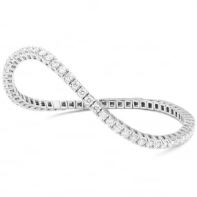 Bracelet Rivire de Diamants Extensible  3.15 ct Diamant Blanc G-VS en Or Blanc - liane - B3708