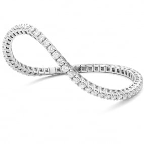 Bracelet Rivire de Diamants Extensible  4.15 ct Diamant Blanc G-VS en Or Blanc - Ariella - B3709