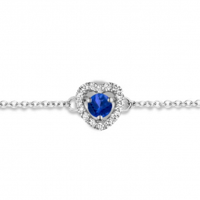 Bracelet Saphir Bleu et Diamants- One More  0.07 ct - Salina -063070SA
