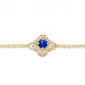 Bracelet Saphir Bleu et Diamants Salina 0.08 ct - Salina -062388SA
