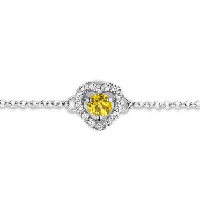 Bracelet Saphir Jaune et Diamants- One More  0.07 ct - Salina -063070JA
