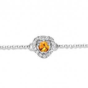 Bracelet Saphir Orange et Diamants- One More  0.07 ct - Salina -063070KA
