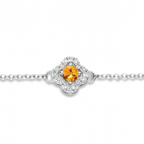 Bracelet Saphir Orange et Diamants- One More  0.08 ct - Salina -062369KA
