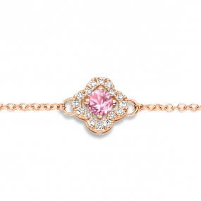 Bracelet Saphir Rose et Diamants Salina 0.08 ct - Salina -062389XA
