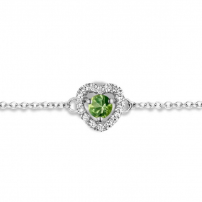 Bracelet Saphir Vert et Diamants- One More  0.07 ct - Salina -063070EA
