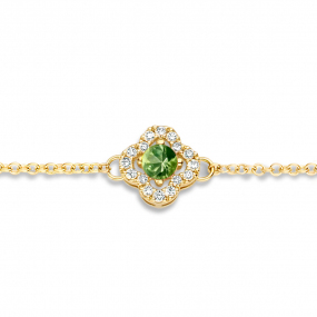 Bracelet Saphir Vert et Diamants Salina 0.08 ct - Salina -062388EA
