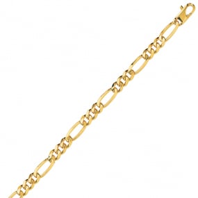 Chaine en or 9 carats maille Alterne ultra-plate 5mm 14.67g Audrey - 9K522.5