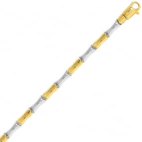 Chaine en or jaune et blanc Fantaisie 3mm 14.8g Klianne - 7314G 