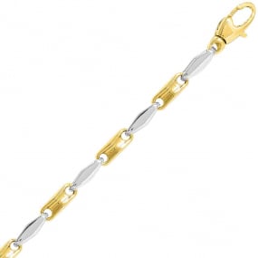 Chaine en or jaune et blanc Fantaisie 3mm 9.2g Loane - 7323G 