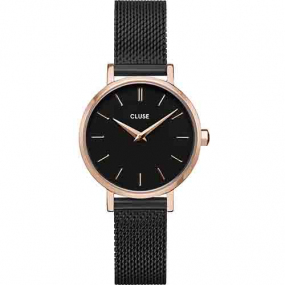 Montre Cluses femme - Petite Mesh Black, Rose Gold Colour -  - CW0101211004