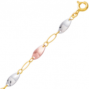 Collier 3 ors feuille d'or 5.5g Ferique - 7636G 