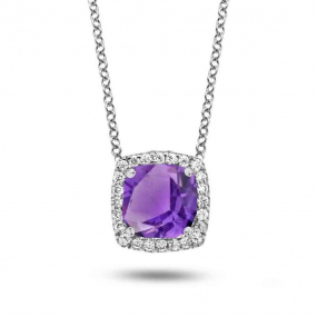 Collier Amethyste diamant 0.1 ct One More Etna 050453BA
