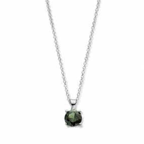 Collier Argent oxyde de zirconium vert - Naiomy - Zhen