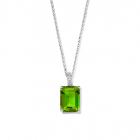 Collier Argent oxyde vert et blire serti d'oxydes - Naiomy - Papetee