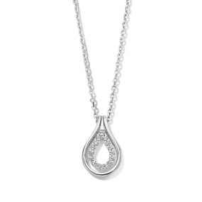 Collier Argent pavage Zirconium - Naiomy  - Espoir