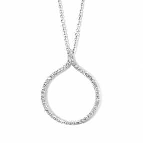 Collier Argent pavage Zirconium - Naiomy  - Femme - Mitsuko - N3T53