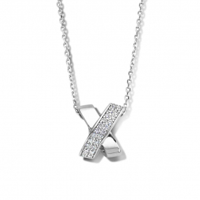 Collier Argent pavage Zirconium - Naiomy  - Femme - Moeta - N3S52