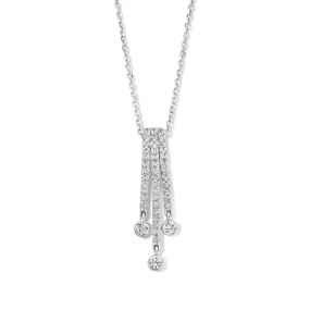 Collier Argent pavage Zirconium - Naiomy  - Femme - Naomie - N3T61