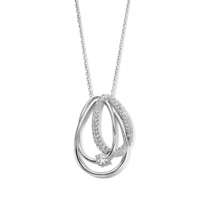 Collier Argent pavage Zirconium - Naiomy  - Femme - Tha - N3T64