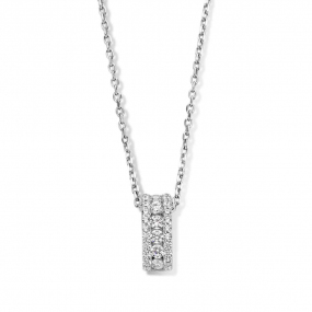 Collier Argent pavage Zirconium - Naiomy  - Femme - Yamina - N3T58