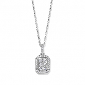 Collier Argent pavage Zirconium - Naiomy  - Mohea