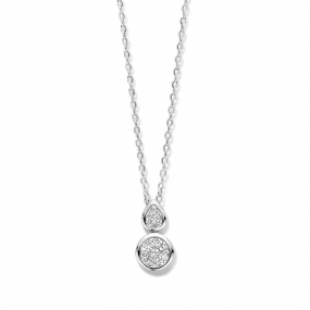 Collier Argent pendentif serti d'oxyde de zirconium - Naiomy - Clarissa